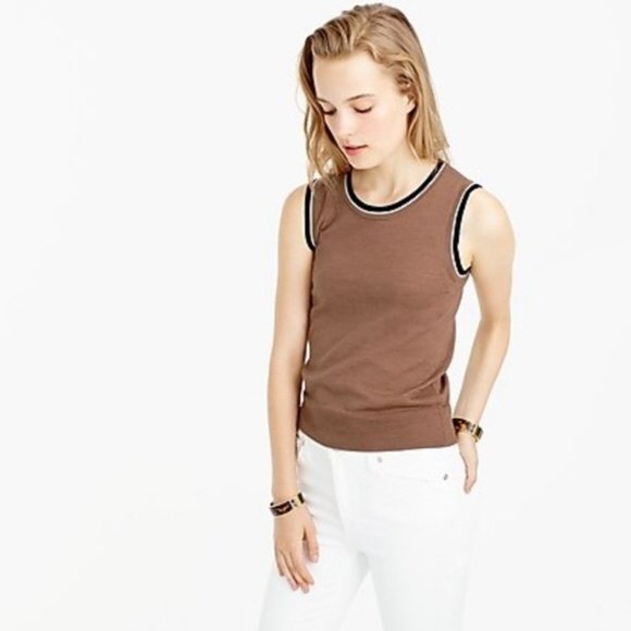 J. CREW Jacki tipped shell - Picture 1 of 5